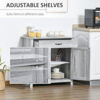 Farmhouse Sideboard Buffet Cabinet, Storage Cabinet with Barn Doors, Grey Grain