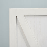 3-panel Wall Partition Farmhouse Room Separator with Foldable Design Wooden Frame 5.6FT, White