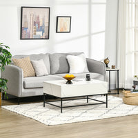 Lift Top Coffee Table with Hidden Storage Compartment Lift Tabletop Center Table for Living Room, White