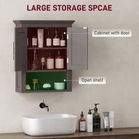 Bathroom Wall Cabinet, Medicine Cabinet, Toilet Storage Cabinet with Shelf for Living Room and Entryway, Brown