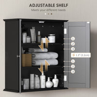 Bathroom Medicine Cabinet, Wall Cabinet with 2 Doors and Adjustable Shelf, Space Saver Over Toilet Cabinet