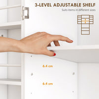72" Kitchen Pantry Cabinet, Farmhouse Storage Cabinet with 4 Doors, Drawer, 8 Door Shelves and Adjustable Shelf, White