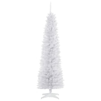 6 FT Christmas Tree Classic Tree Holiday Indoor Decoration, with Stable Plastic Base, White