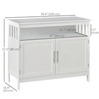 Wooden Console Table with Open Shelf and 2 layers Cabinet  Kitchen Furniture