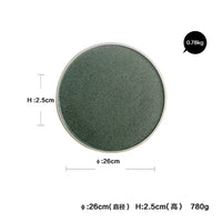 Exclusive KINGLANG Mint Color Ceramic Dinner Plate Creative Western Big Steak Plate Salad Bowl