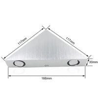 Indoor LED Lighting Aluminium 3W Wall Lamp Brushed Silver Triangle Shape Modern Bedroom Beside Light for Home Decor AC110V 220V