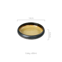 KINGLANG Creative Kiln Ice Split Glaze Ceramic Plate  Japanese Sushi Sashimi Plate Dish Salad Plate