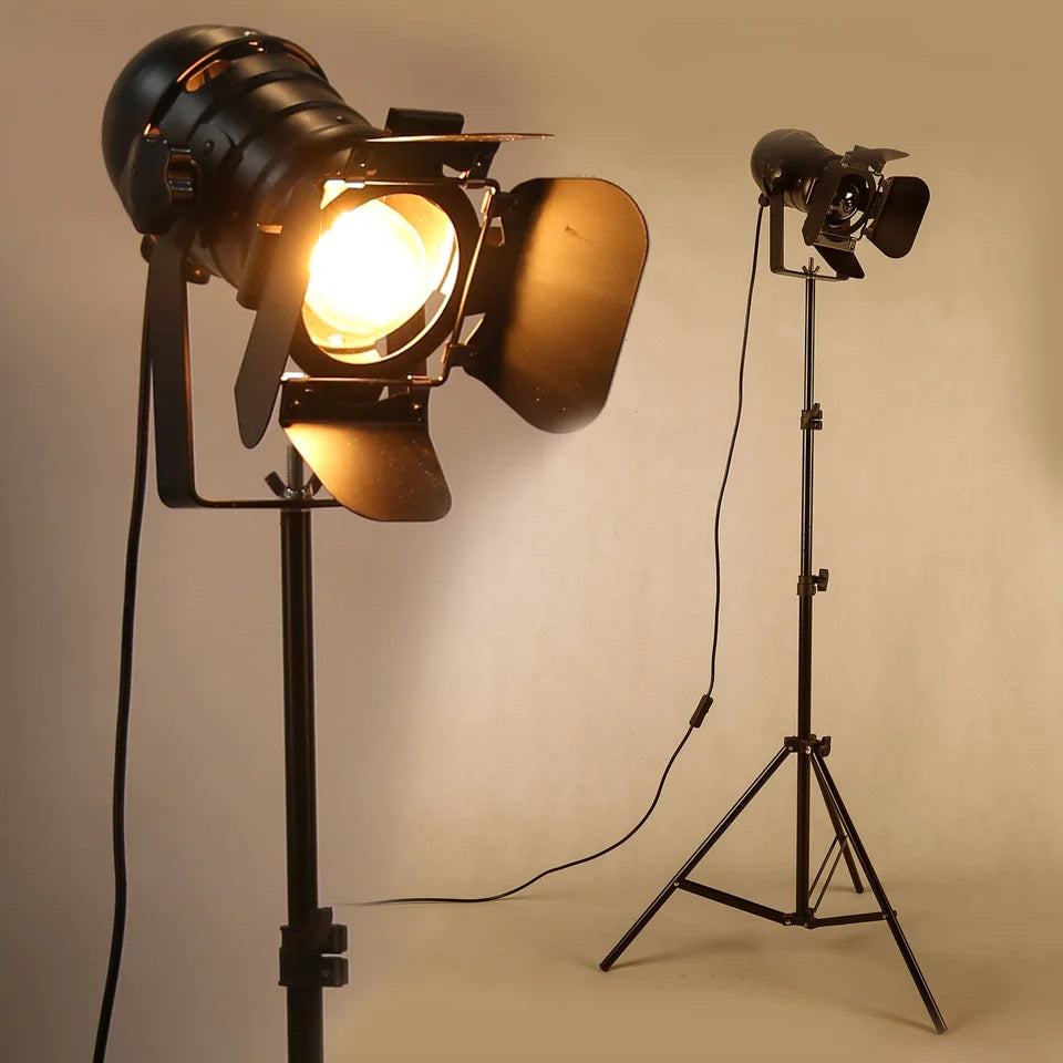 Industrial Bar Creative Studio Retro Tripod Black Floor Lamp Lights Room Light Stand Ceiling lighting