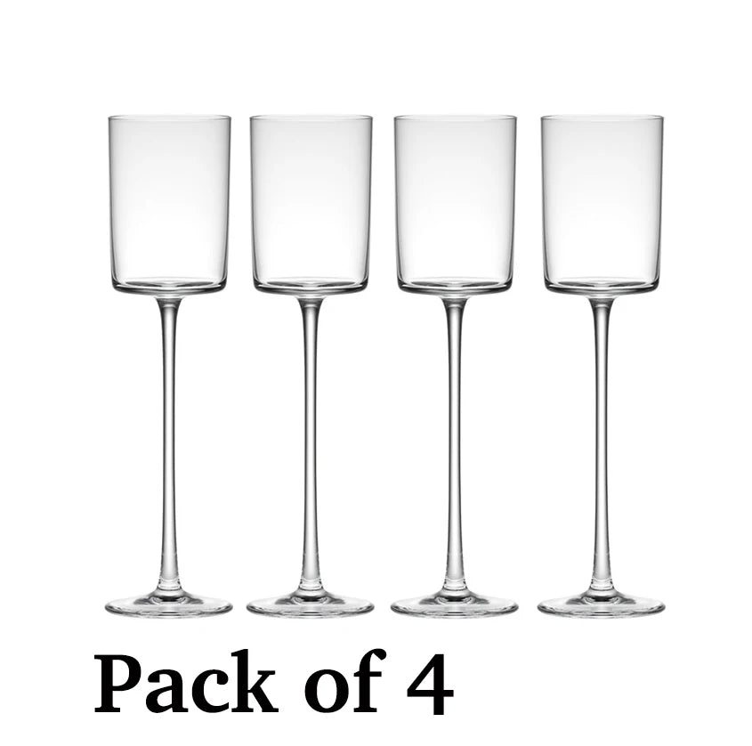 4PCS Champagne Flute Glasses Cocktail Glasses Elegantly Designed Hand Blown, Lead Free,  Champagne Cups Set of 4