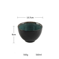 ANTOWALL European style simple peacock pattern dinnerware set kiln glazed dish ceramic soup salad bowl steak plate disc mug