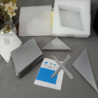 10/17/32/58pcs 3D Mirror Stickers Acrylic Triangles Self-adhesive Diamonds DIY Wall Mirror Stickers for Living Room Home Decor