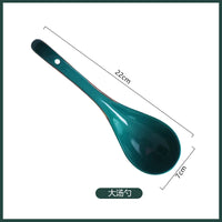 MT Nordic Light luxury golden border ceramic dishes dishes tableware high grade grandmother green household dishes steak plate