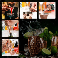 Cocktail Shaker Making Set,16pcs Bartender Kit For Mixer Wine Martini, Stainless Steel Bar Tools, Home Drink Party Accessories