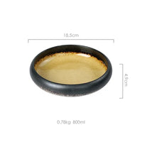 KINGLANG Creative Kiln Ice Split Glaze Ceramic Plate  Japanese Sushi Sashimi Plate Dish Salad Plate