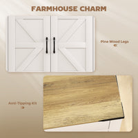 Sideboard Buffet Cabinet, Farmhouse Kitchen Storage Cabinet w/ Drawer and Shelf for Living Room, Entryway