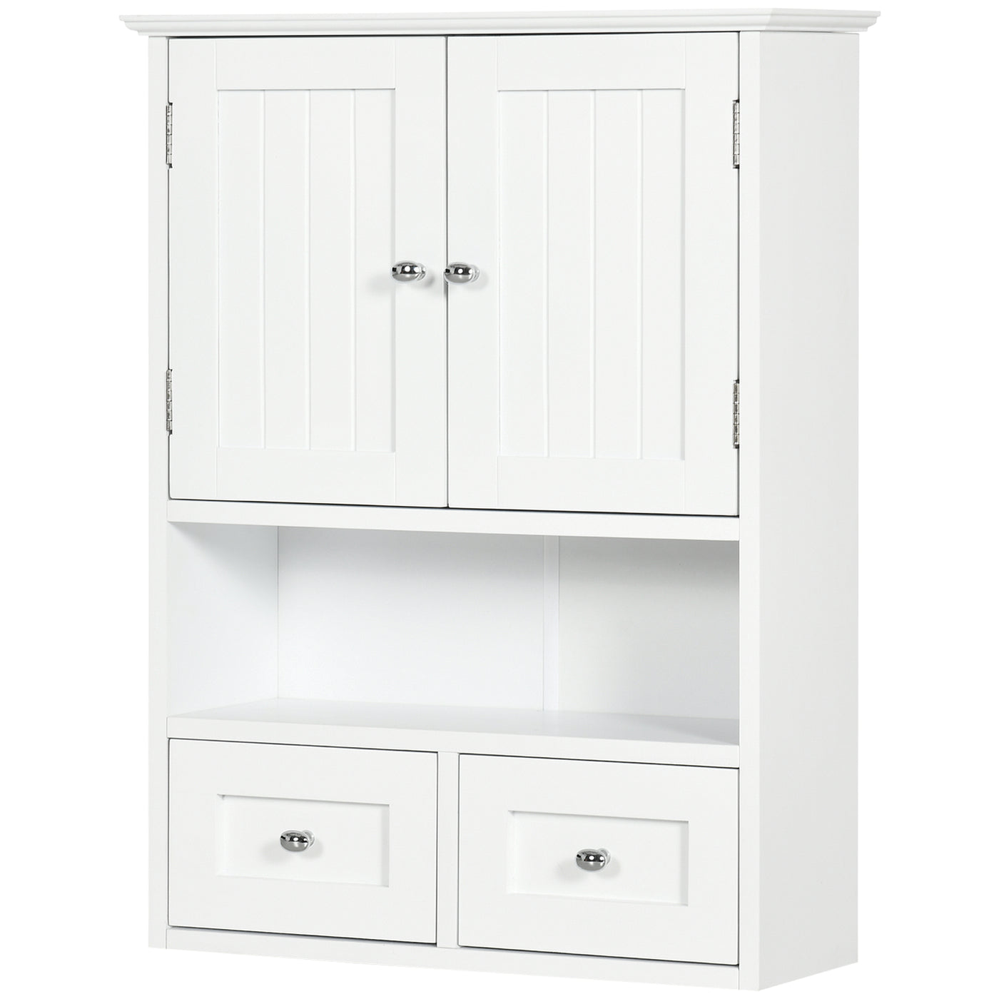 Bathroom Wall Cabinet, Medicine Cabinet, Over Toilet Storage Cabinet with Shelf and Drawers for Hallway, Living Room, White