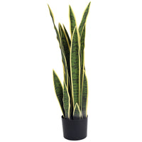 30" Artificial Snake Plant with 21 Leaves in Pot, Decorative Fake Plant for Home, Office, and Living Room, Green