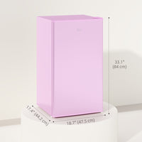 Compact Refrigerator, Mini Fridge with Freezer, Adjustable Shelf, Mechanical Thermostat and Reversible Door, Pink