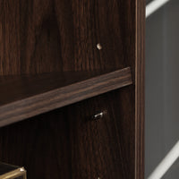 Wood Small Bookshelf 2 Tier Storage Rack Chest Unit Home Office Furniture Walnut
