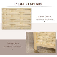 4-Panel Room Divider, 5.6 FT Bamboo Freestanding Folding Privacy Screen for Indoor Bedroom Office, Natural Wood