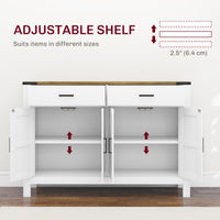 Sideboard Buffet Cabinet, Farmhouse Kitchen Storage Cabinet w/ 2 Drawers and Shelves for Living Room, Entryway