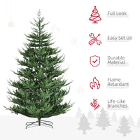 9ft Artificial Christmas Tree with Metal Base, Xmas Tree