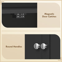 65" Kitchen Cabinet, Kitchen Pantry Cabinet with 4 Doors and 16 Door Shelves for Dining Room, Black