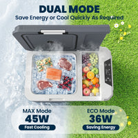 12 Volt Car Refrigerator, 26QT Car Fridge with App Control, 12/24V DC and 100-240V AC, -4℉-68℉, Travel Camping