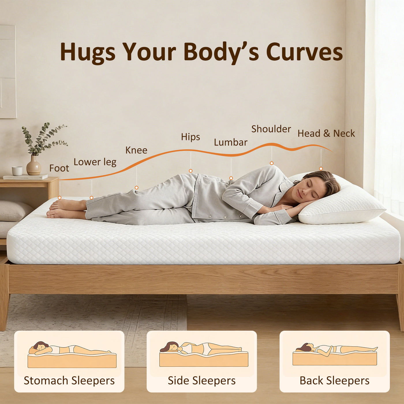 Twin Mattress 6 Inch Memory Foam Mattress in a Box, Pressure Relief & Lumbar Support, CertiPUR-US Certified, Medium Firm