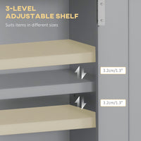 Bathroom Wall Cabinet, Medicine Cabinet, Toilet Storage Cabinet with Shelf for Living Room and Entryway, Grey