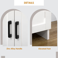 Modern Sideboard Cabinet with Adjustable Shelves, 3 Doors for Modern Kitchen & Dining Room, Ideal for Homeowners, White