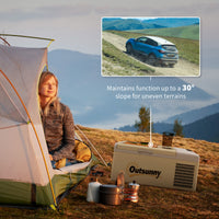 12 Volt Car Refrigerator, 17QT Car Fridge Electric Cooler, 12/24V DC and 100-240V AC, -68℉-50℉, Portable Refrigerator