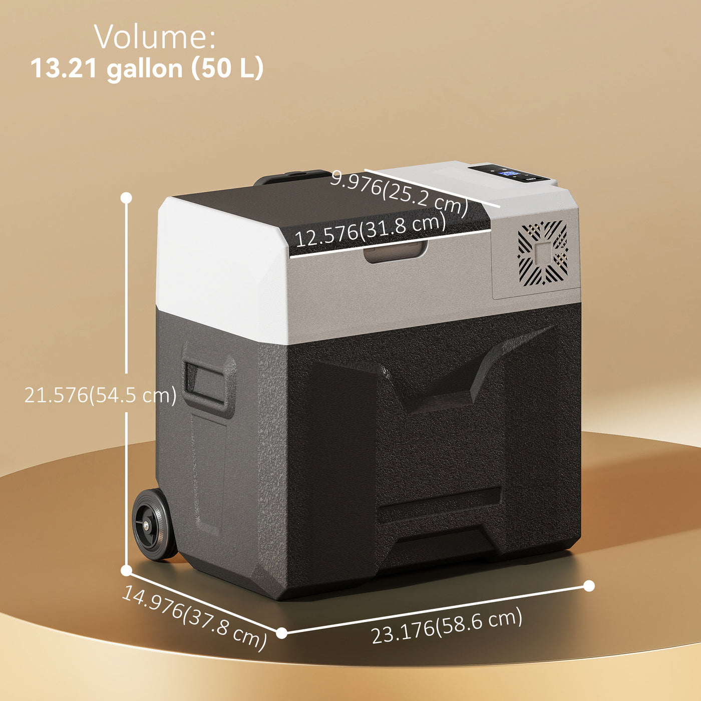 53Quart (50L) Car Refrigerator Portable Freezer 12/24V Electric Cooler Box for Camping, Travel, Picnic, Down to -4°F