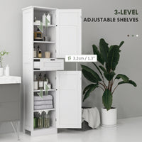 Freestanding Bathroom Cabinet with Drawer and 2 Doors, Tall Bathroom Cupboard for Kitchen, Study, Living Room
