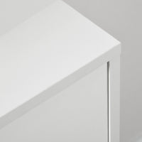 White Dresser for Bedroom with 3 Drawers, Morden Chest of Drawers with Solid Wood Legs and Handles, Storage Organizer for Living Room, White