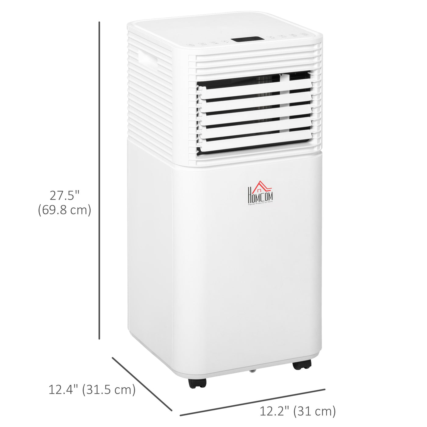 8000 BTU Portable Air Conditioner with Fan & Dehumidifier Mode, Quiet AC Unit with Remote Control, 24-Hour Timer, White