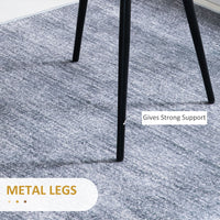 Modern Dining Chairs, Mid-Back Velvet-touch Upholstery Side Chair, Table Chair for Living Room, Dining Room, Grey, Set of 4