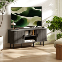 TV Stand Cabinet for TVs up to 55 Inches, TV Unit with Storage Shelves and Cabinets for Living Room, Grey