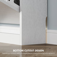 Narrow Shoe Storage Cabinet, Shoe Cabinet with 3 Flip Drawers, 31.5" W x 6.7" D x 42.5" H, White