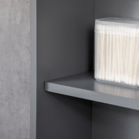 Bathroom Mirror Cabinet, Wall Mounted Medicine Cabinet with Door and Shelves, Grey