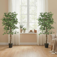 5.3 FT Artificial Tree, Indoor Fake Ficus with Pot, for Home Office Living Room Decor