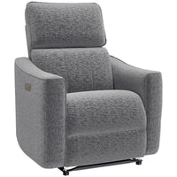 Power Recliner Chair, Chenille Upholstered Recliner Chair with USB Ports, Footrest, Dark Grey