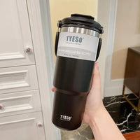 600ml 750ml 900ml Coffee Cup Thermal Vacuum Mug Stainless Steel Non-slip Leak-Proof Thermos Insulated Cup Milk Tea Water Bottle