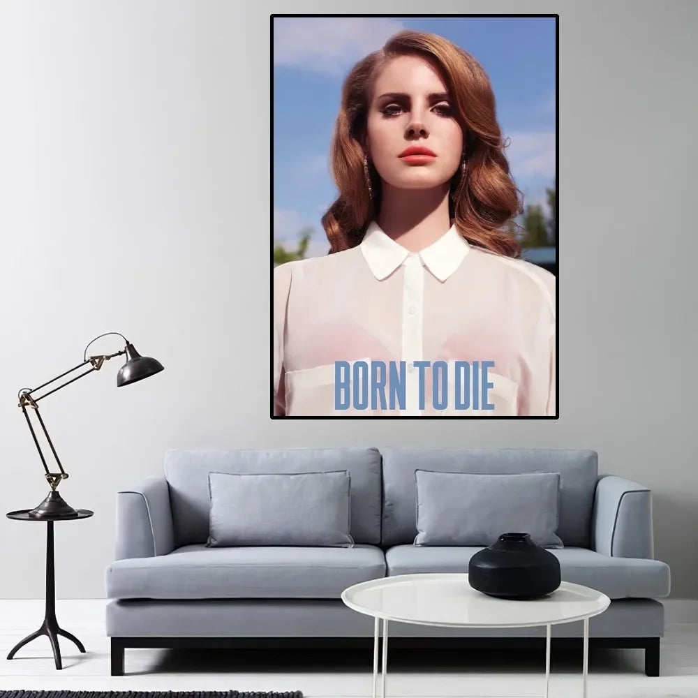 Lana Del Rey Popular Singer, Aesthetic Wall Art, HD Canvas Print Poster, Home Living Room Room, Office Decoration Supplies