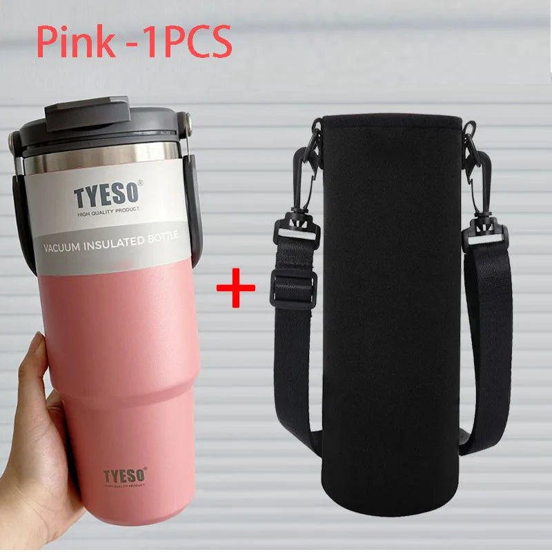 TYESO Stainless Steel Coffee Cup Cold And Hot Double-layer Insulated Cup Tumbler Thermo Water Bottle Car Travel Mug Vacuum Flask