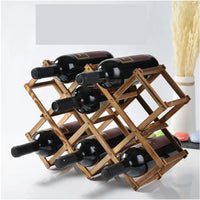 6/10 Wooden Bottle Holders Wine Rack Storage Wine Cabinet Kitchen Pantry Bar Wine Cabinet Multiple Bottles Pine Wood Wine Stand
