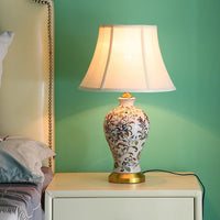 Ceramic Table Lamp Retro Painted Decoration