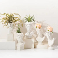 David Creative Portrait Vase Human Head Flower Vases Decorative Ornaments Resin David Home Flowers Art Decor
