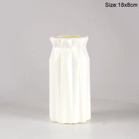 Modern Flower Vase Plastic Flower Bouquet Pot Basket Nordic Home Living Room Decoration Ornament Dinner Table Flower Arrangement