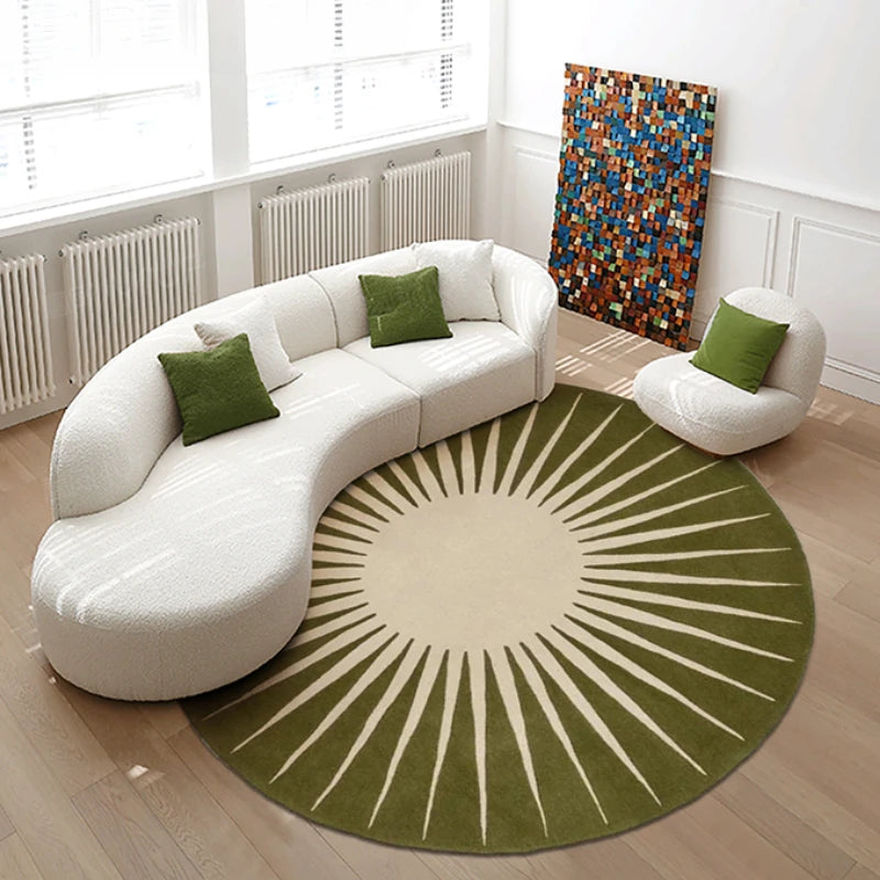 Modern Style Carpets for Living Room Home Fluffy Soft Floor Mat Thicken Anti-slip Bedroom Decor Round Carpet Washable Lounge Rug